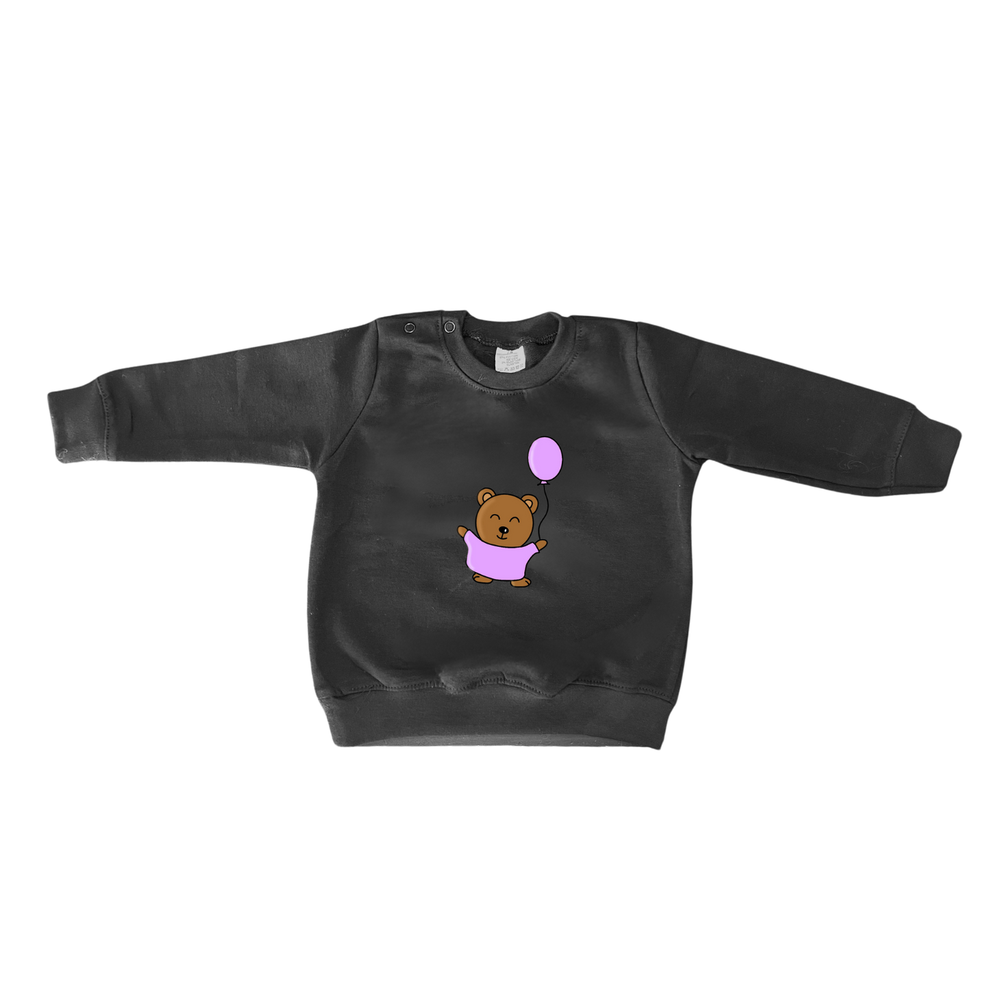 Sweater 'Little Baby Bear' met ballon Paars