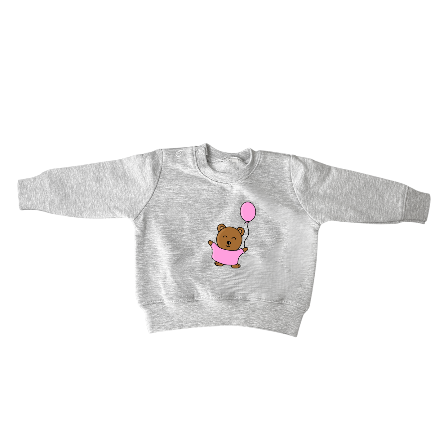 Sweater 'Little Baby Bear' met ballon Roze