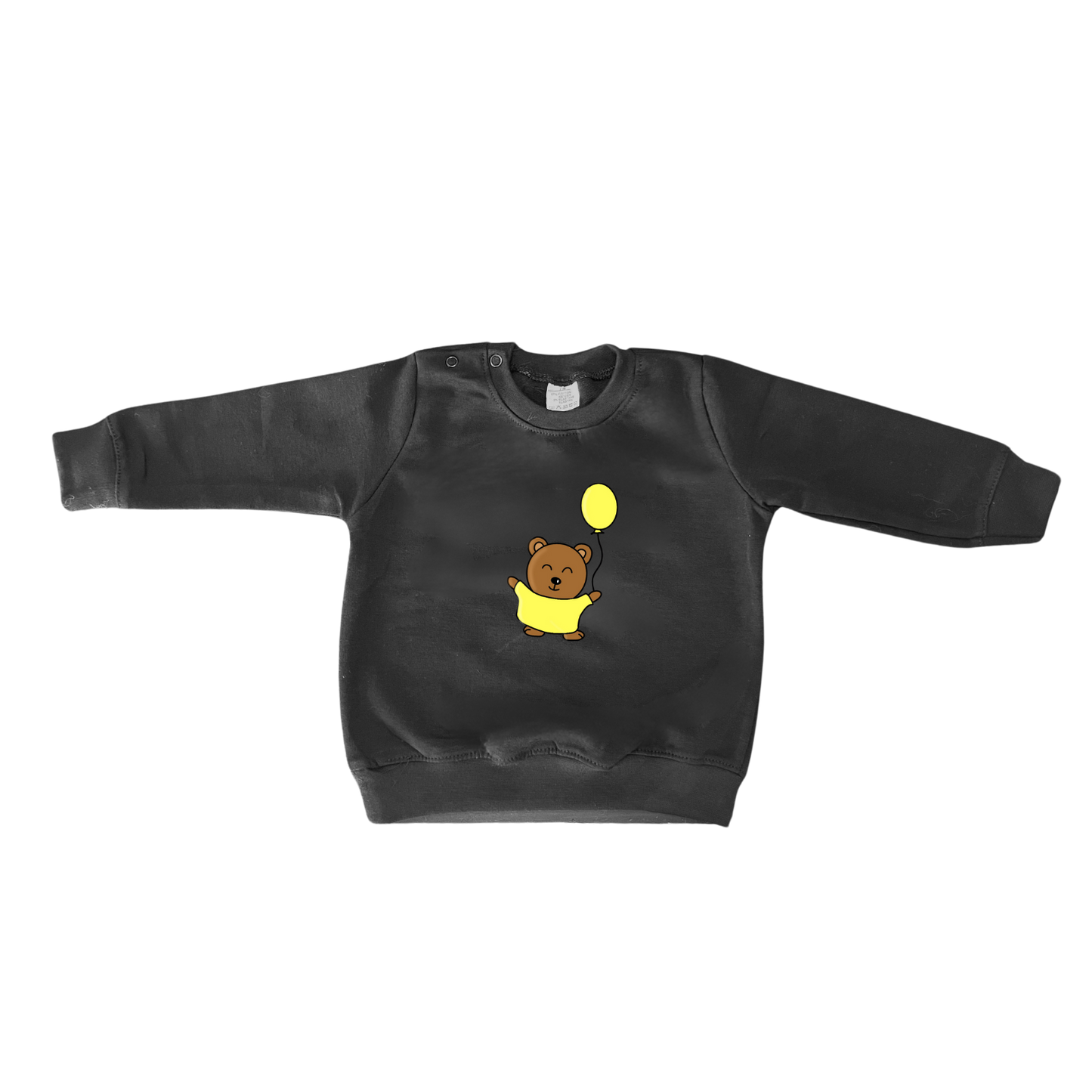 Sweater 'Little Baby Bear' met ballon Geel