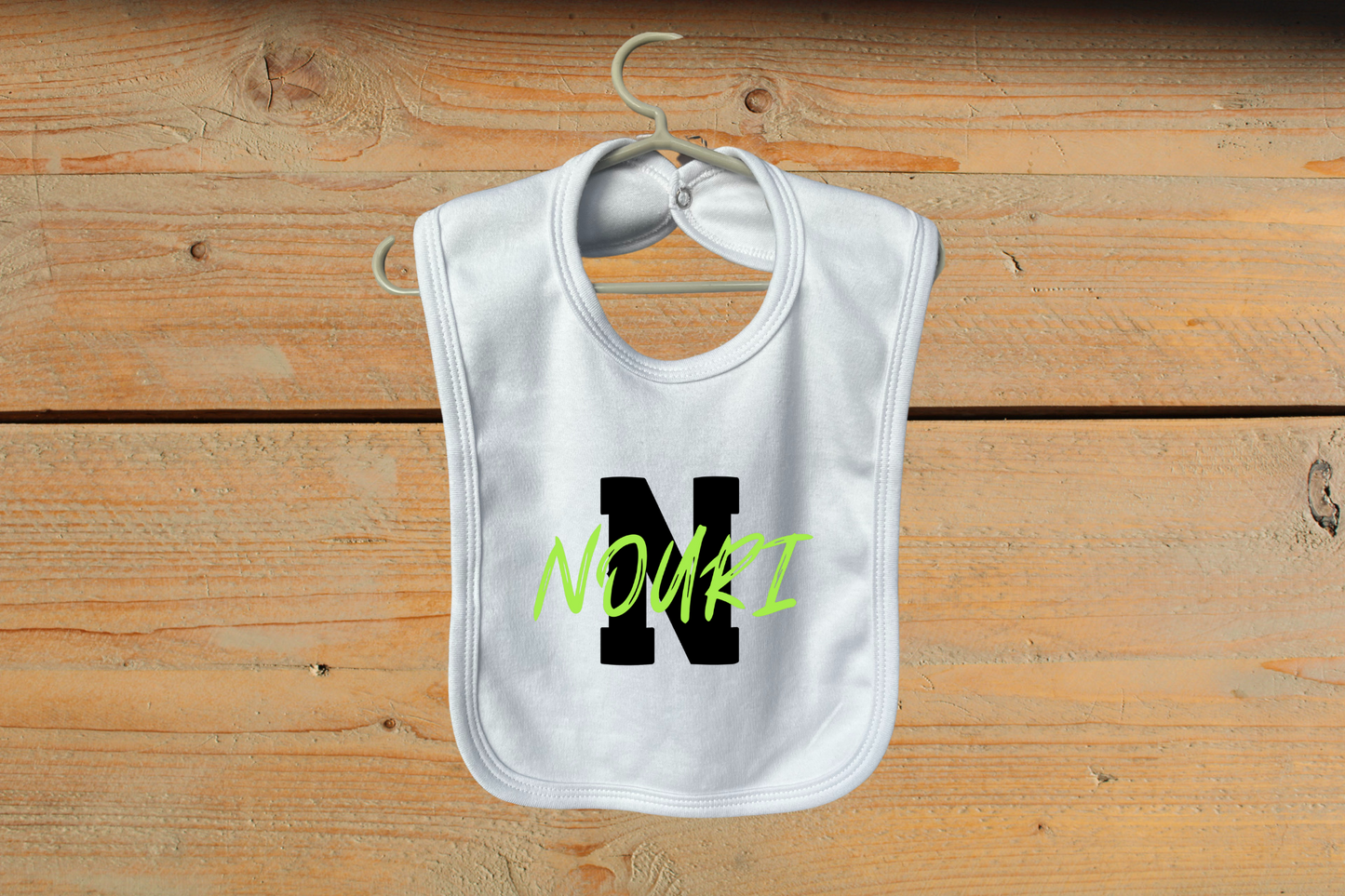 Slabbetje met Naam Groen