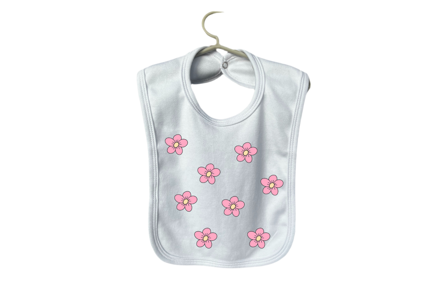 Slabbetje: Roze Bloemen