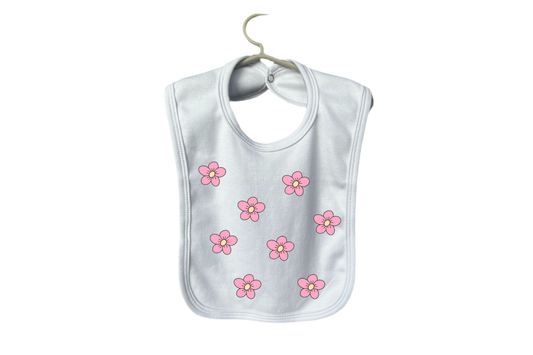 Slabbetje: Roze Bloemen