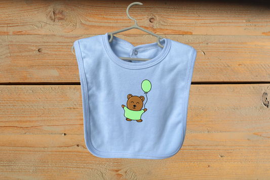 Slabbetje 'Little Baby Bear' met ballon Groen