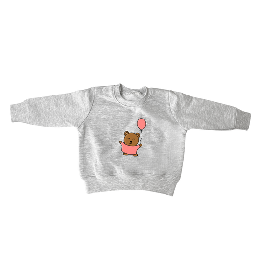 Sweater 'Little Baby Bear' met ballon Rood