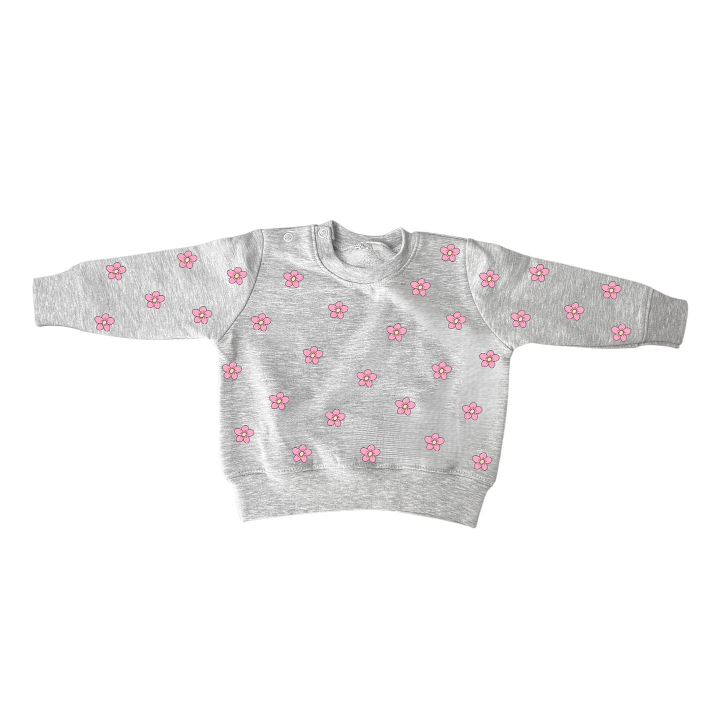 Sweater: Roze Bloemen