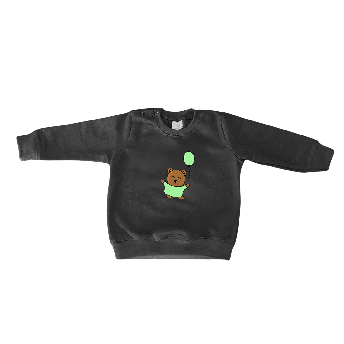 Sweater 'Little Baby Bear' met Ballon Groen