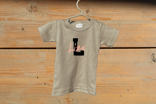 T-shirt met naam Roze