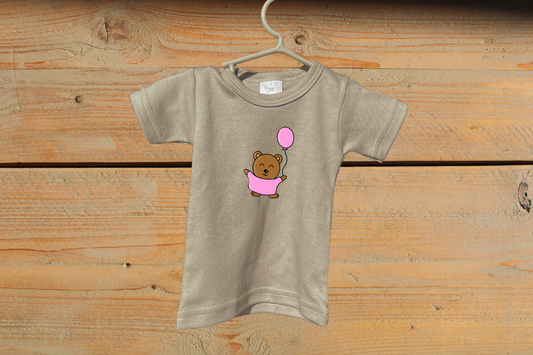 T-shirt Little Baby Bear met Ballon Roze