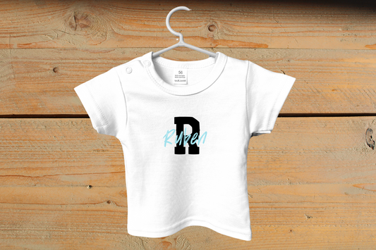 T-shirt met Naam Blauw