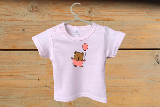 T-shirt Little Baby Bear met ballon Rood