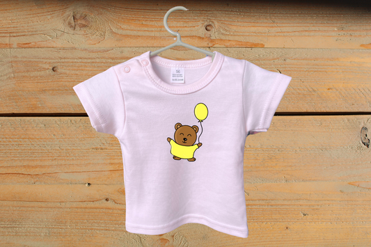 T-shirt Little Baby Bear met Ballon Geel