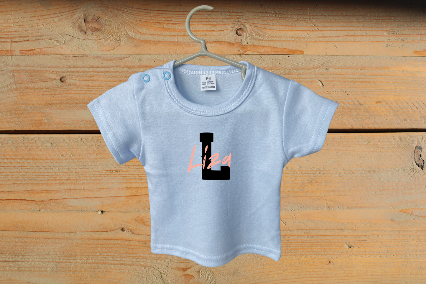 T-shirt met naam Roze