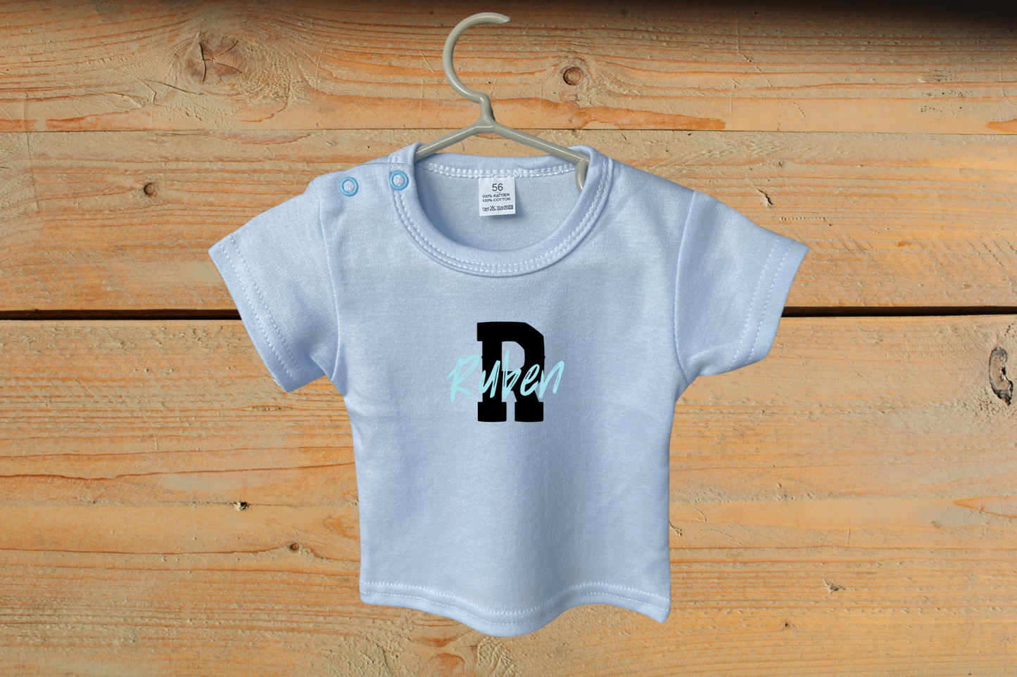 T-shirt met Naam Blauw