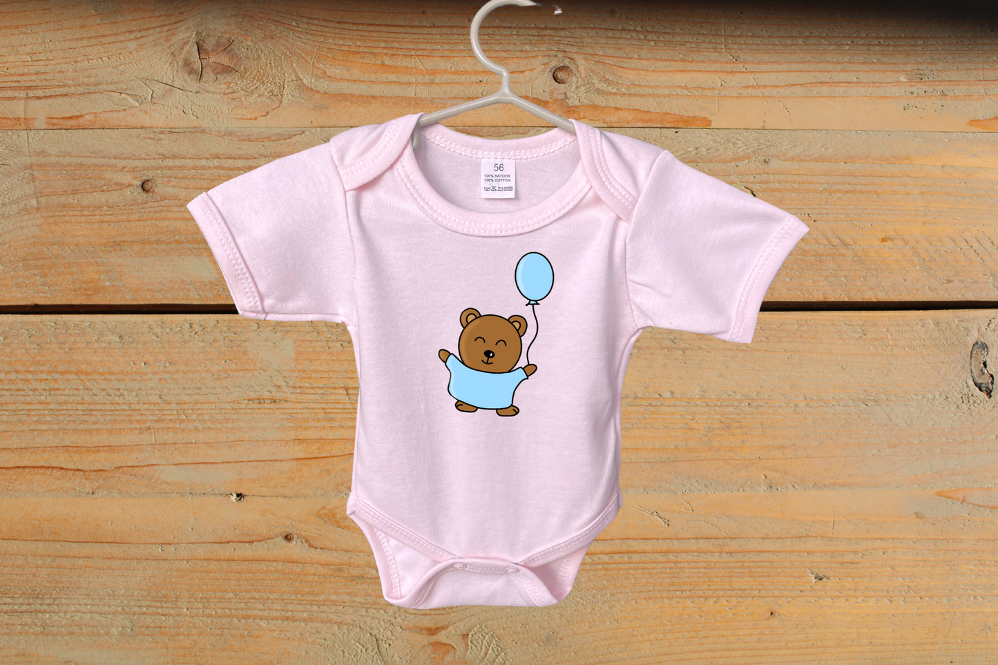 Rompertje 'Little Baby Bear' met ballon Blauw