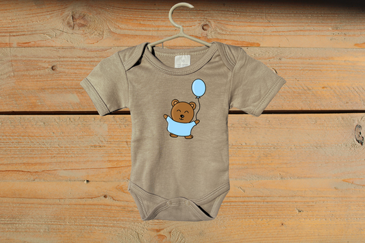 Rompertje 'Little Baby Bear' met ballon Blauw